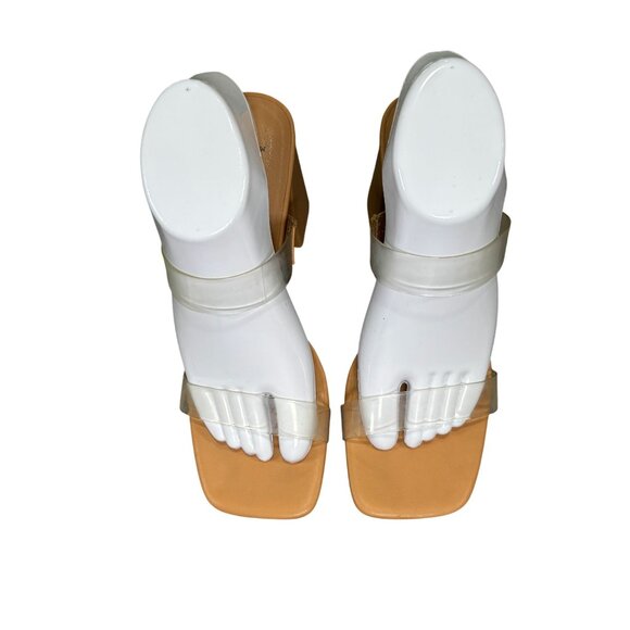 Transparent Strap Block Heeled Sandals Size 8 By A New Day - Picture 2 of 8